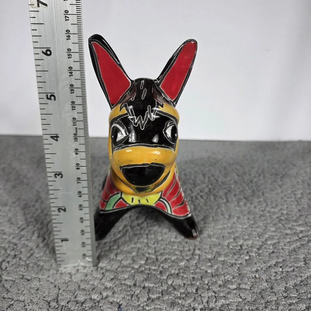 Talavera Donkey Mexican Art Pottery Hand Painted Garden/Home Decor